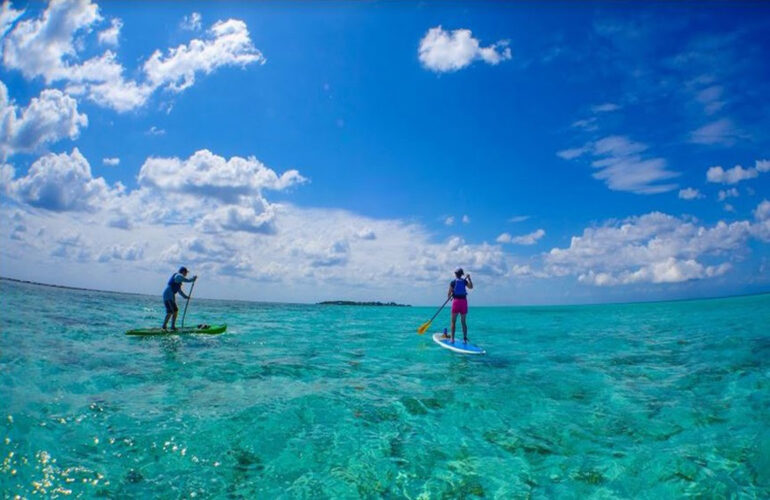 Exploring the wonderful Belize through paddle boarding.