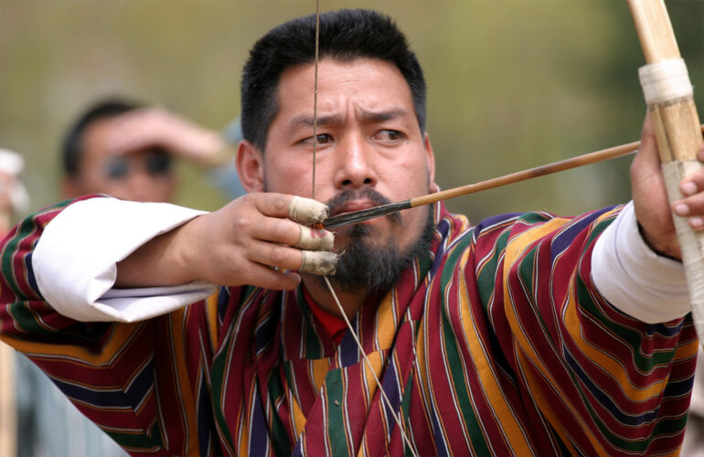 Bhutanese archer.