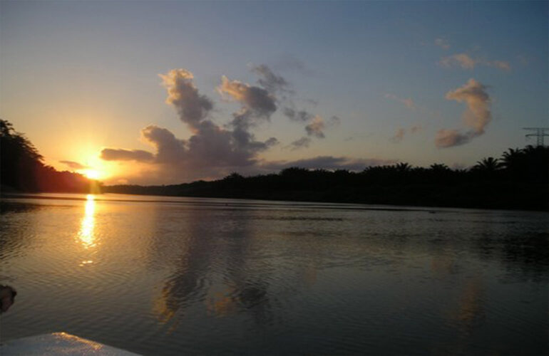 Sunset in Borneo.
