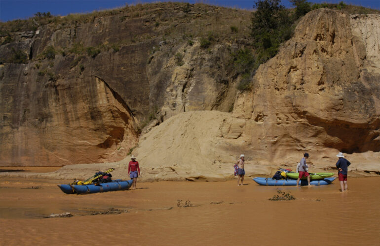 Canoeing & dragging along the benahy river