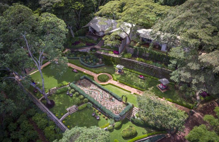 Gibb's Farm - Bustani House from above